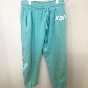 Teal  nasa sweat pants